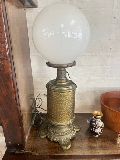 antique brass lamp/globe