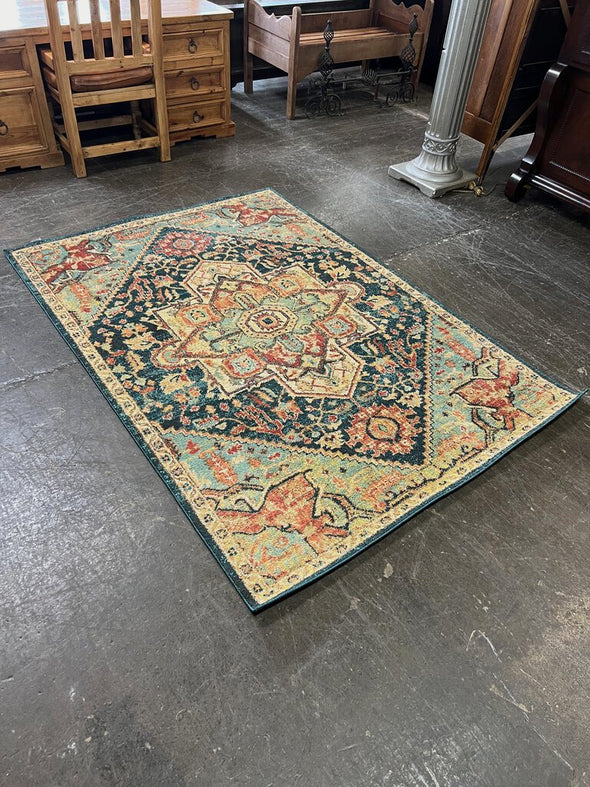 Nuloom Indigo Diamond Medallion 5"x7.5" Rug