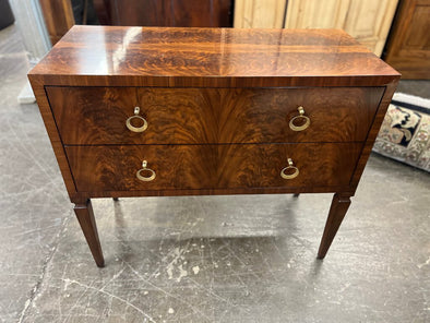 Modern History Walnut Veneer 2 Drawer Chest