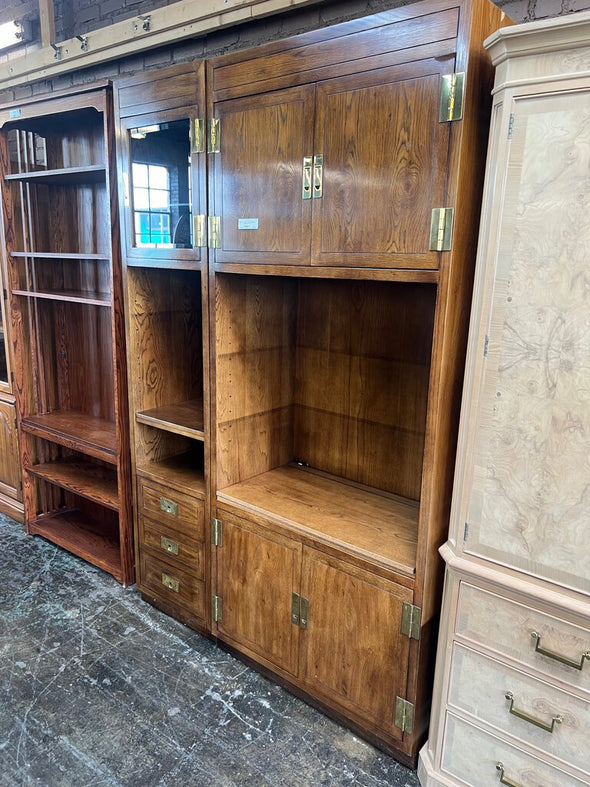 Vintage Henredon SceneOne Campaign Bookcase