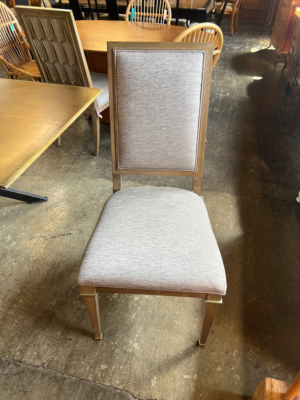 Modern Dining Chair with Metal Gold Back