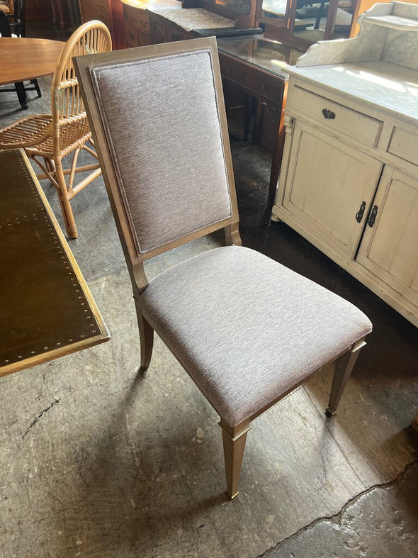 Modern Dining Chair with Metal Gold Back