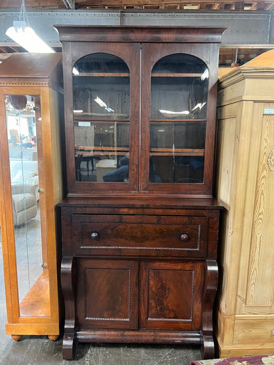 Antique Mahogany Secretary Hutch