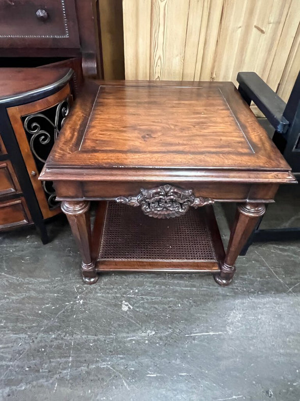 Vintage Thomasville End Table w/ Caning