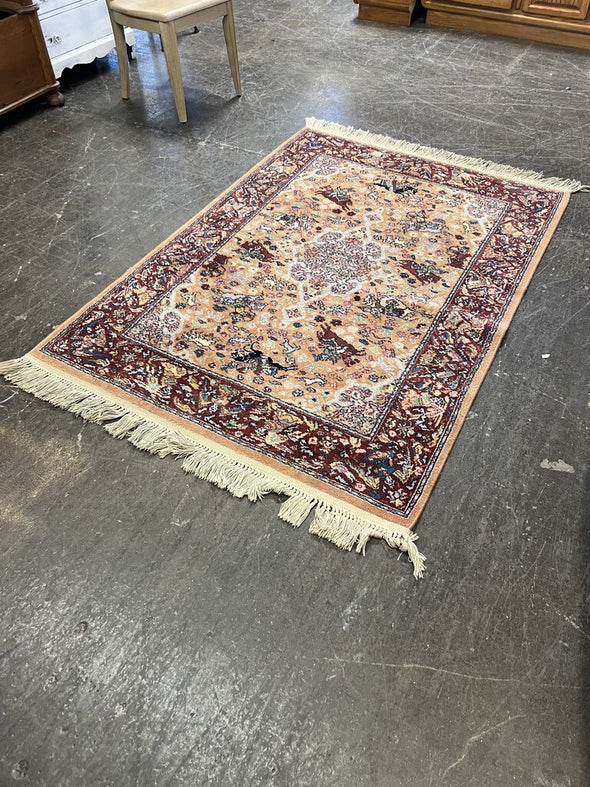 Vintage Handwoven 4.3x6.6 Rug