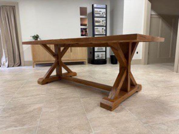 Custom Made Reclaimed Hemlock Trestle Table