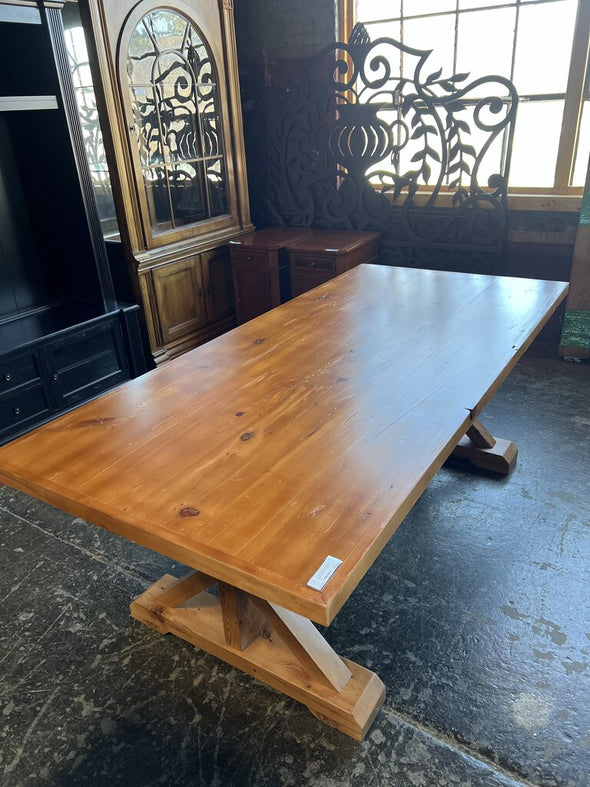 Custom Made Reclaimed Hemlock Trestle Table