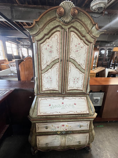 Pulaski Venetian Floral Painted Secretary