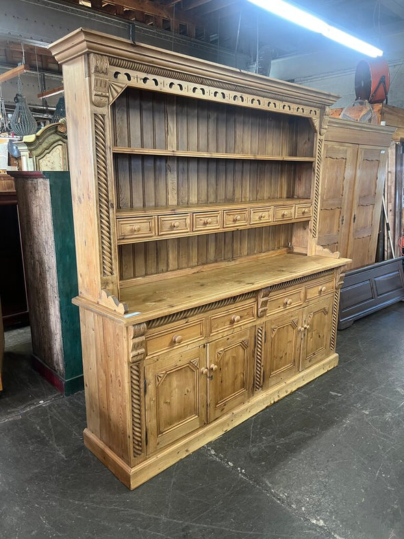 Custom Made Pine Barley Twist Giant Hutch