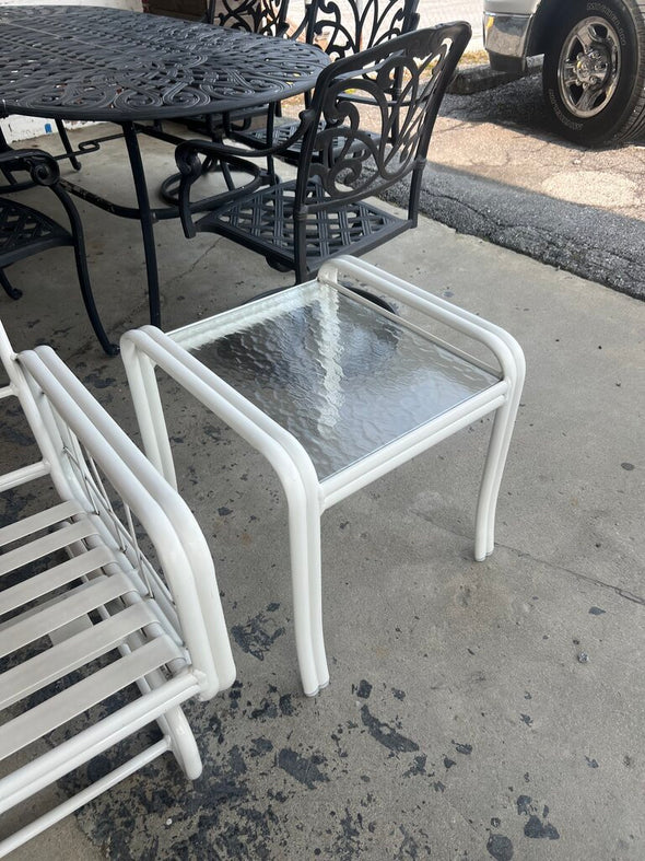 Vintage Winston Furniture Cast Aluminum Side Table