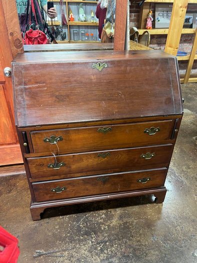 Antique Black Walnut Slant Top Desk/Secretary