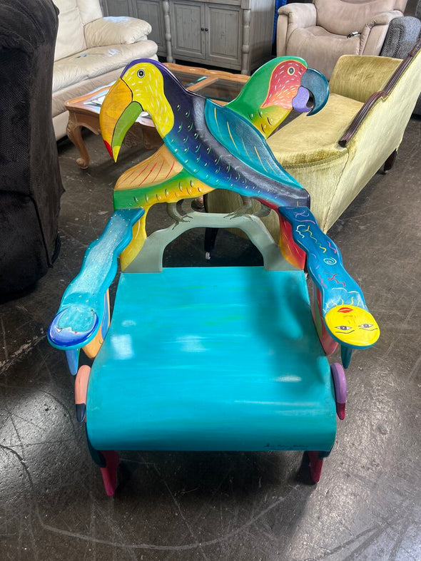 Handpainted Toucan Chair Made in Belize