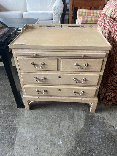 Century Furniture Cream Nightstand w/ Tray