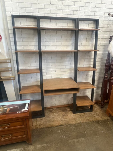West Elm Ladder Shelf Desk & Narrow Bookshelves