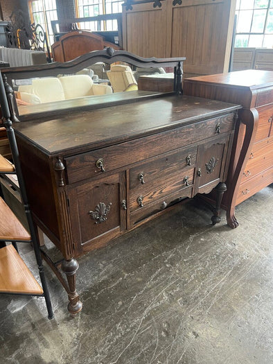 Antique Henley Furniture Buffet & Mirror