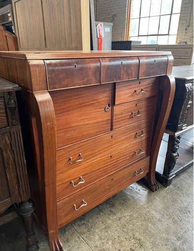 Antique Clawfoot Waterfall Dresser (as is)