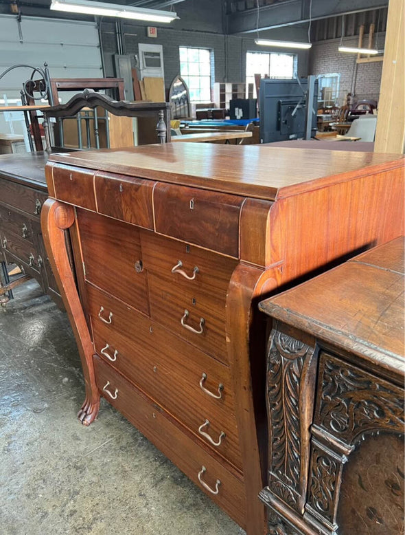 Antique Clawfoot Waterfall Dresser (as is)
