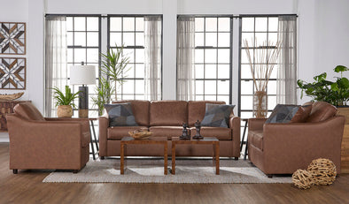 NEW Hughes Furniture Perle Hazelnut Loveseat