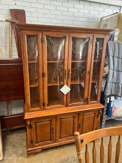 Vintage Tell City Chair Co Bubble Glass Hutch