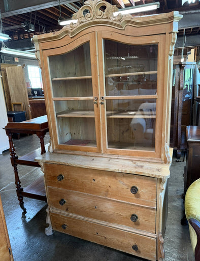 Antique English Pine Hutch