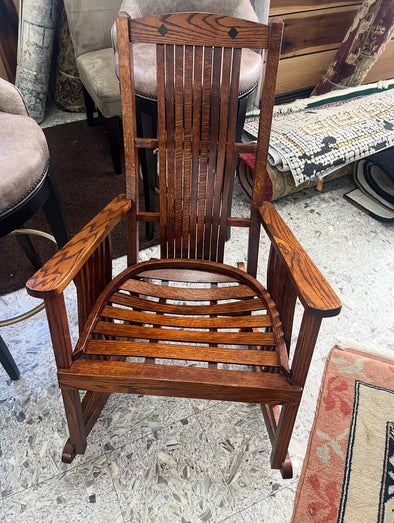 Amish Mission Oak Slat Rocking Chair