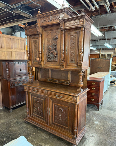 Antique Carved 18th Century Renaissance Cupboard