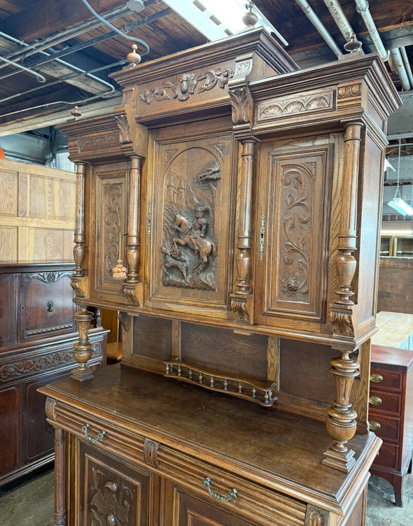 Antique Carved 18th Century Renaissance Cupboard